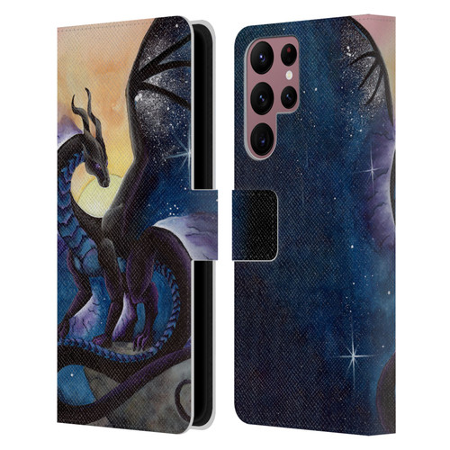 Carla Morrow Dragons Nightfall Leather Book Wallet Case Cover For Samsung Galaxy S22 Ultra 5G
