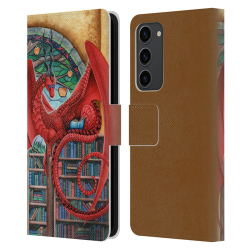 Carla Morrow Dragons Gateway Of Knowledge Leather Book Wallet Case Cover For Samsung Galaxy S23+ 5G