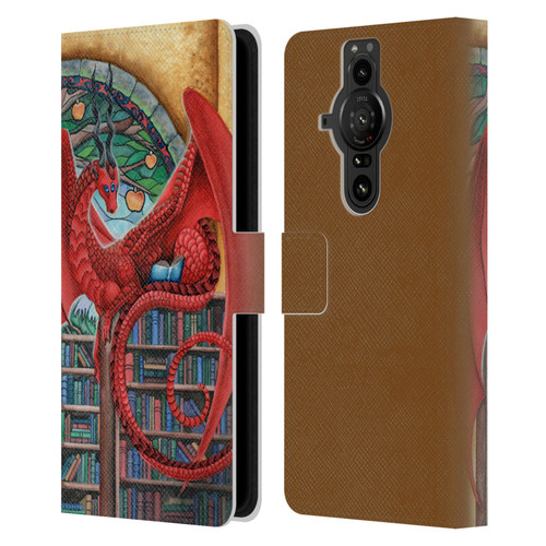 Carla Morrow Dragons Gateway Of Knowledge Leather Book Wallet Case Cover For Sony Xperia Pro-I