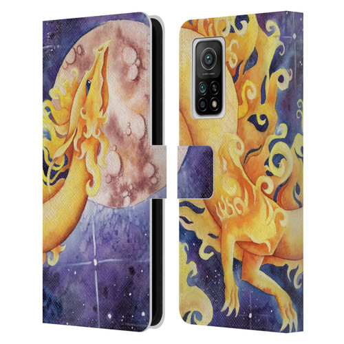 Carla Morrow Dragons Golden Sun Dragon Leather Book Wallet Case Cover For Xiaomi Mi 10T 5G