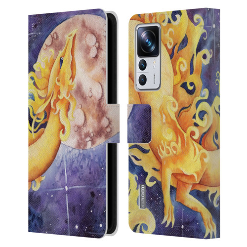 Carla Morrow Dragons Golden Sun Dragon Leather Book Wallet Case Cover For Xiaomi 12T Pro