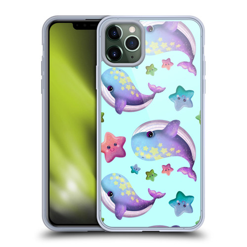 Carla Morrow Patterns Whale And Starfish Soft Gel Case for Apple iPhone 11 Pro Max