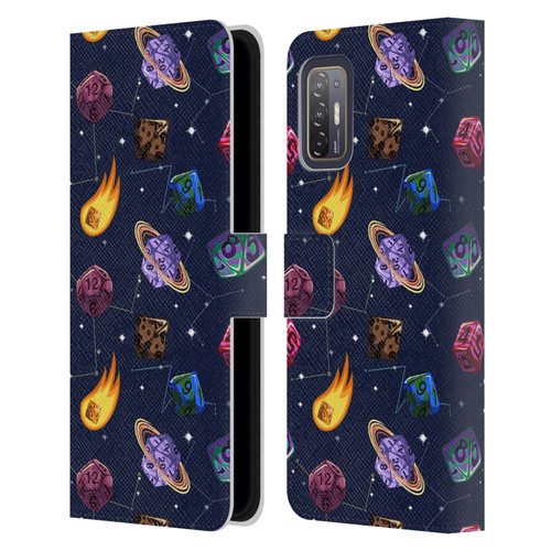 Carla Morrow Patterns Colorful Space Dice Leather Book Wallet Case Cover For HTC Desire 21 Pro 5G