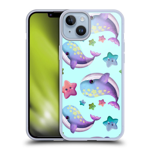Carla Morrow Patterns Whale And Starfish Soft Gel Case for Apple iPhone 14 Plus