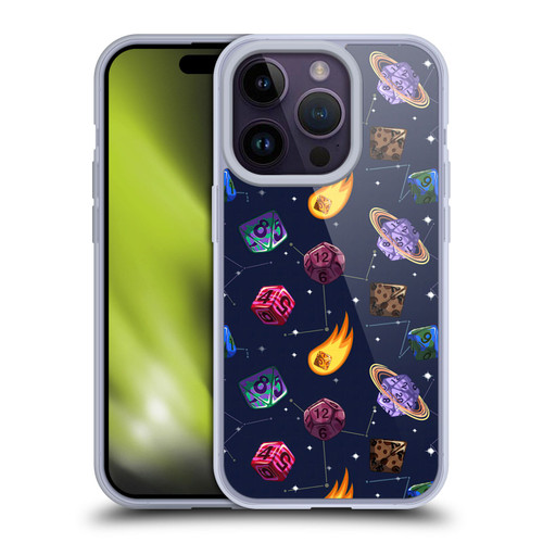 Carla Morrow Patterns Colorful Space Dice Soft Gel Case for Apple iPhone 14 Pro