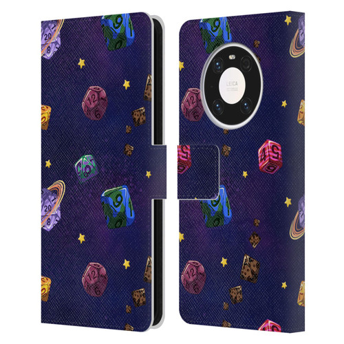 Carla Morrow Patterns Dice Numbers Leather Book Wallet Case Cover For Huawei Mate 40 Pro 5G