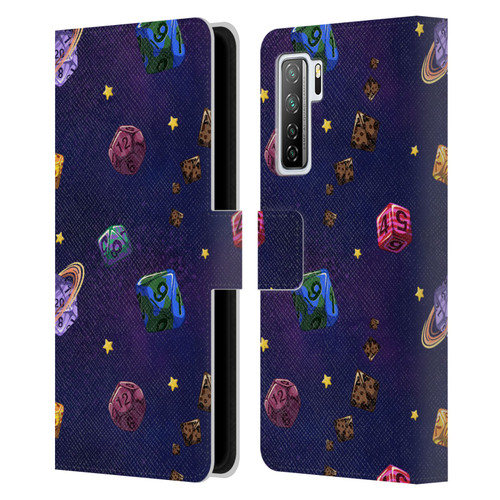 Carla Morrow Patterns Dice Numbers Leather Book Wallet Case Cover For Huawei Nova 7 SE/P40 Lite 5G