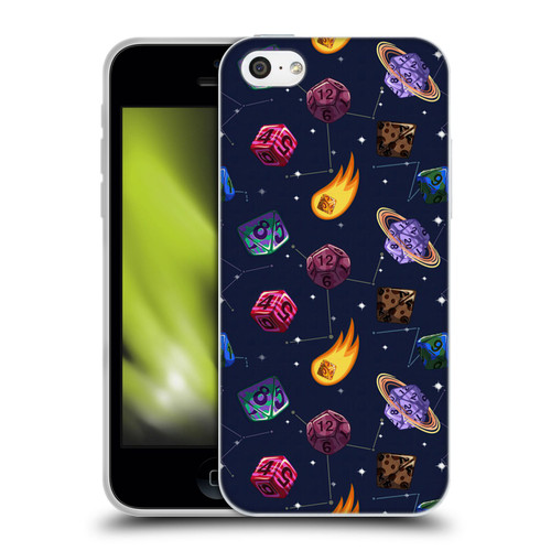 Carla Morrow Patterns Colorful Space Dice Soft Gel Case for Apple iPhone 5c