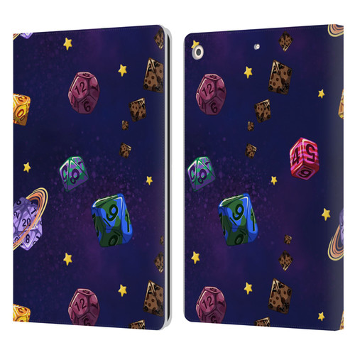 Carla Morrow Patterns Dice Numbers Leather Book Wallet Case Cover For Apple iPad 10.2 2019/2020/2021