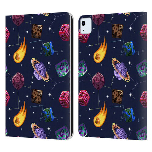 Carla Morrow Patterns Colorful Space Dice Leather Book Wallet Case Cover For Apple iPad Air 2020 / 2022