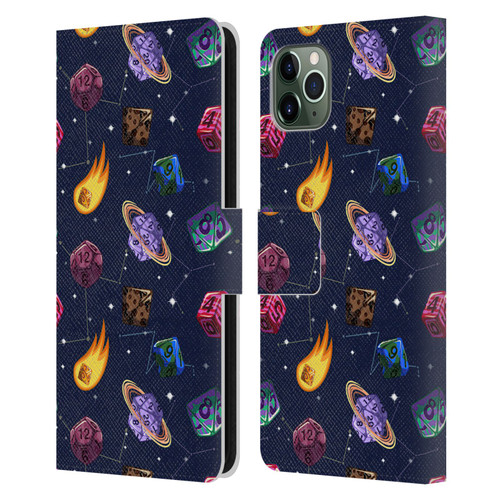 Carla Morrow Patterns Colorful Space Dice Leather Book Wallet Case Cover For Apple iPhone 11 Pro Max