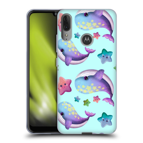 Carla Morrow Patterns Whale And Starfish Soft Gel Case for Motorola Moto E6 Plus
