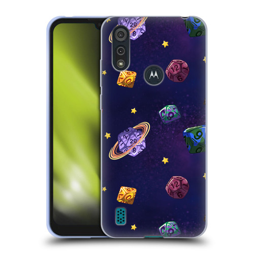 Carla Morrow Patterns Dice Numbers Soft Gel Case for Motorola Moto E6s (2020)