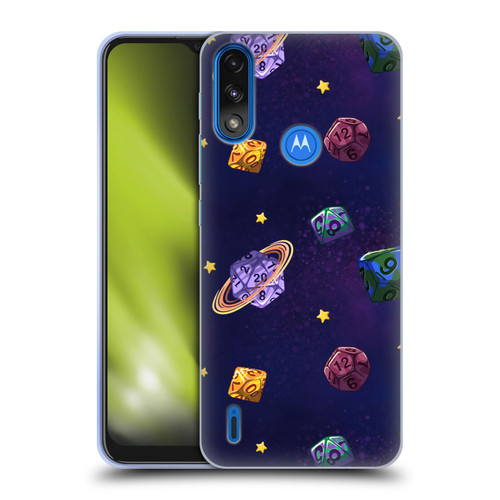 Carla Morrow Patterns Dice Numbers Soft Gel Case for Motorola Moto E7 Power / Moto E7i Power
