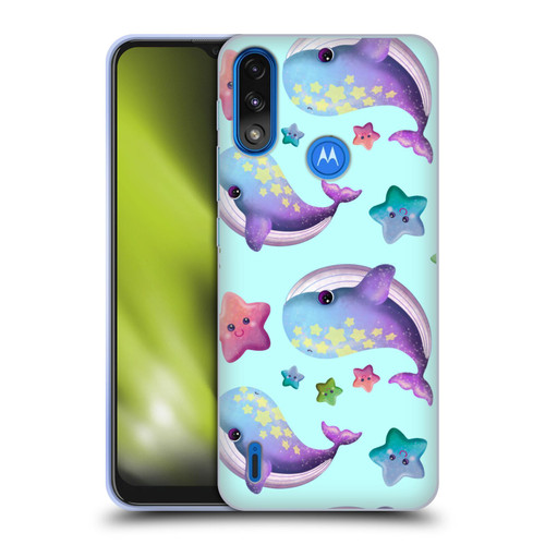 Carla Morrow Patterns Whale And Starfish Soft Gel Case for Motorola Moto E7 Power / Moto E7i Power