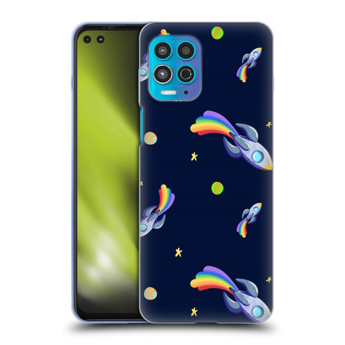 Carla Morrow Patterns Rocketship Soft Gel Case for Motorola Moto G100