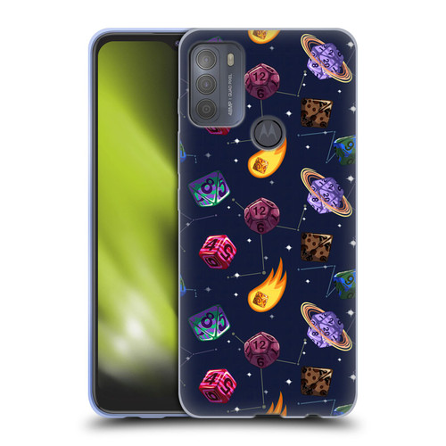 Carla Morrow Patterns Colorful Space Dice Soft Gel Case for Motorola Moto G50