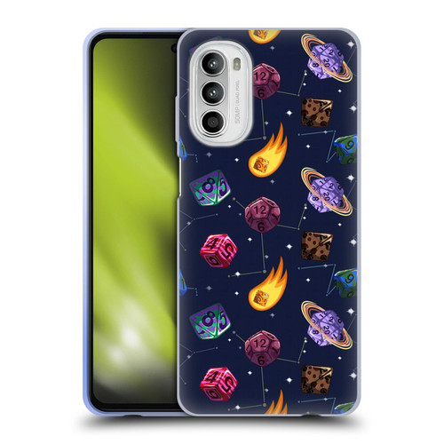 Carla Morrow Patterns Colorful Space Dice Soft Gel Case for Motorola Moto G52