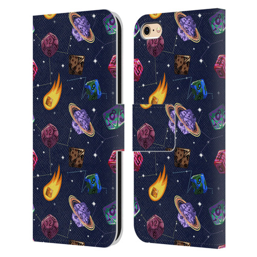 Carla Morrow Patterns Colorful Space Dice Leather Book Wallet Case Cover For Apple iPhone 6 / iPhone 6s