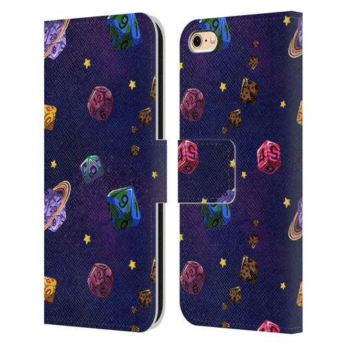 Carla Morrow Patterns Dice Numbers Leather Book Wallet Case Cover For Apple iPhone 6 / iPhone 6s