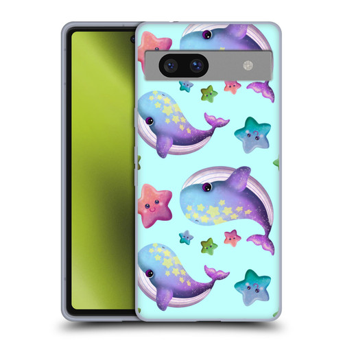 Carla Morrow Patterns Whale And Starfish Soft Gel Case for Google Pixel 7a