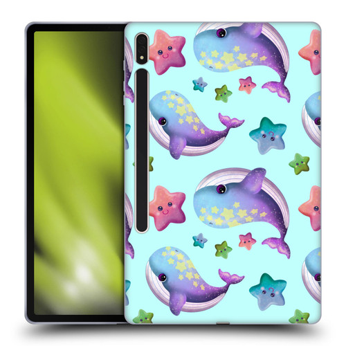 Carla Morrow Patterns Whale And Starfish Soft Gel Case for Samsung Galaxy Tab S8 Plus