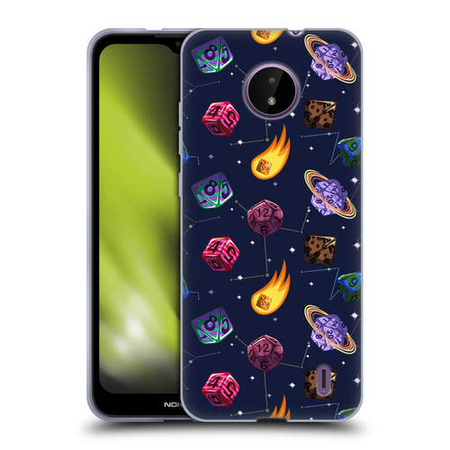 Carla Morrow Patterns Colorful Space Dice Soft Gel Case for Nokia C10 / C20