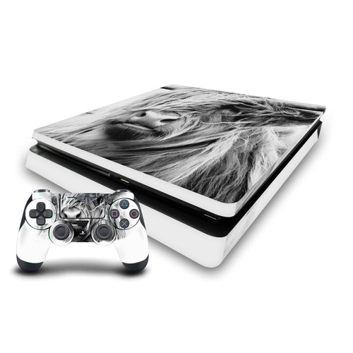 Dorit Fuhg Art Mix Portrait Of Highland Vinyl Sticker Skin Decal Cover for Sony PS4 Slim Console & Controller