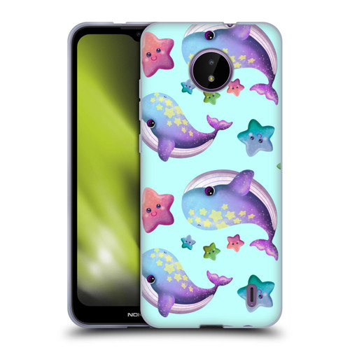 Carla Morrow Patterns Whale And Starfish Soft Gel Case for Nokia C10 / C20