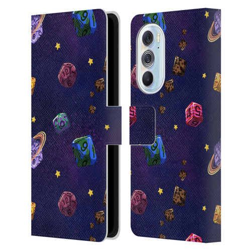 Carla Morrow Patterns Dice Numbers Leather Book Wallet Case Cover For Motorola Edge X30