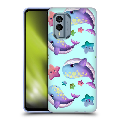 Carla Morrow Patterns Whale And Starfish Soft Gel Case for Nokia X30