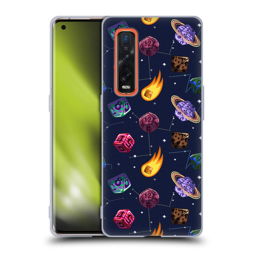 Carla Morrow Patterns Colorful Space Dice Soft Gel Case for OPPO Find X2 Pro 5G