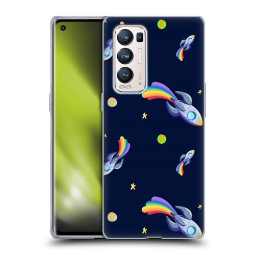 Carla Morrow Patterns Rocketship Soft Gel Case for OPPO Find X3 Neo / Reno5 Pro+ 5G