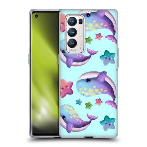 Carla Morrow Patterns Whale And Starfish Soft Gel Case for OPPO Find X3 Neo / Reno5 Pro+ 5G