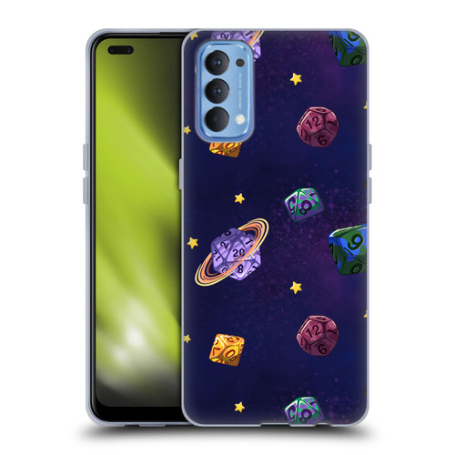 Carla Morrow Patterns Dice Numbers Soft Gel Case for OPPO Reno 4 5G