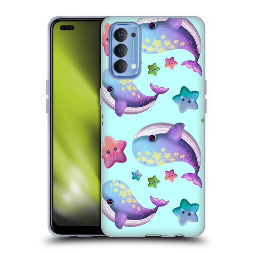 Carla Morrow Patterns Whale And Starfish Soft Gel Case for OPPO Reno 4 5G