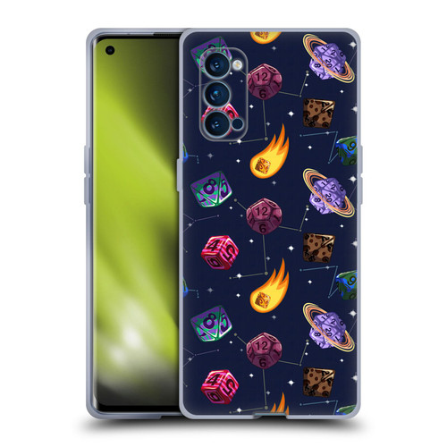 Carla Morrow Patterns Colorful Space Dice Soft Gel Case for OPPO Reno 4 Pro 5G