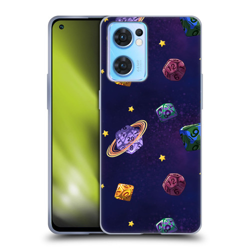 Carla Morrow Patterns Dice Numbers Soft Gel Case for OPPO Reno7 5G / Find X5 Lite