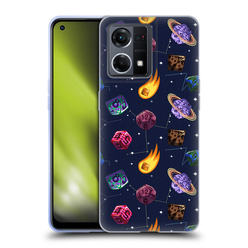 Carla Morrow Patterns Colorful Space Dice Soft Gel Case for OPPO Reno8 4G