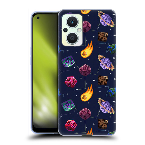 Carla Morrow Patterns Colorful Space Dice Soft Gel Case for OPPO Reno8 Lite