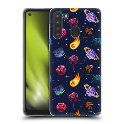 Carla Morrow Patterns Colorful Space Dice Soft Gel Case for Samsung Galaxy A21 (2020)