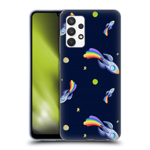 Carla Morrow Patterns Rocketship Soft Gel Case for Samsung Galaxy A32 (2021)
