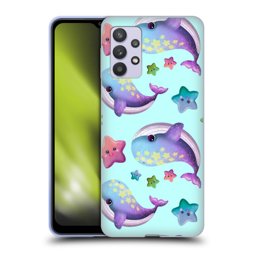 Carla Morrow Patterns Whale And Starfish Soft Gel Case for Samsung Galaxy A32 5G / M32 5G (2021)