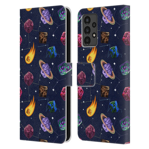 Carla Morrow Patterns Colorful Space Dice Leather Book Wallet Case Cover For Samsung Galaxy A13 (2022)