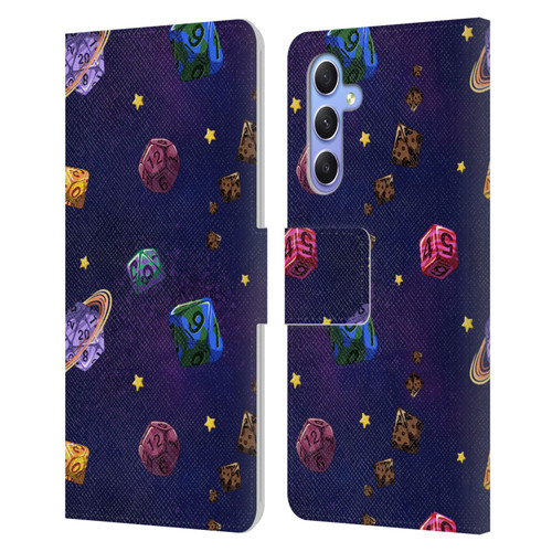 Carla Morrow Patterns Dice Numbers Leather Book Wallet Case Cover For Samsung Galaxy A34 5G