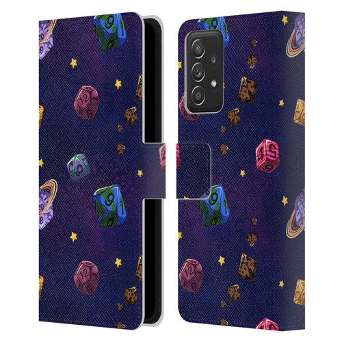 Carla Morrow Patterns Dice Numbers Leather Book Wallet Case Cover For Samsung Galaxy A52 / A52s / 5G (2021)