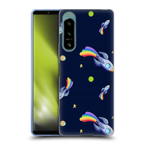 Carla Morrow Patterns Rocketship Soft Gel Case for Sony Xperia 5 IV