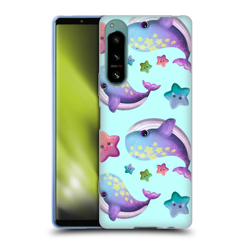 Carla Morrow Patterns Whale And Starfish Soft Gel Case for Sony Xperia 5 IV
