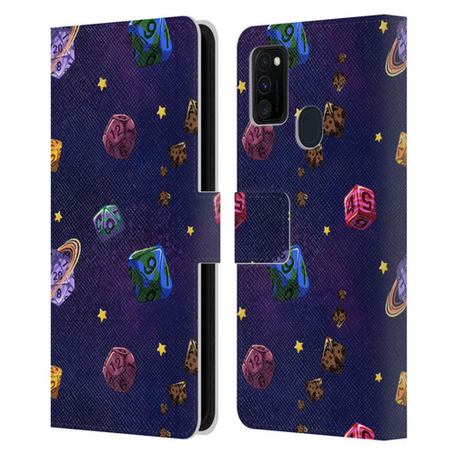 Carla Morrow Patterns Dice Numbers Leather Book Wallet Case Cover For Samsung Galaxy M30s (2019)/M21 (2020)