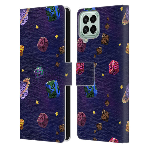 Carla Morrow Patterns Dice Numbers Leather Book Wallet Case Cover For Samsung Galaxy M53 (2022)